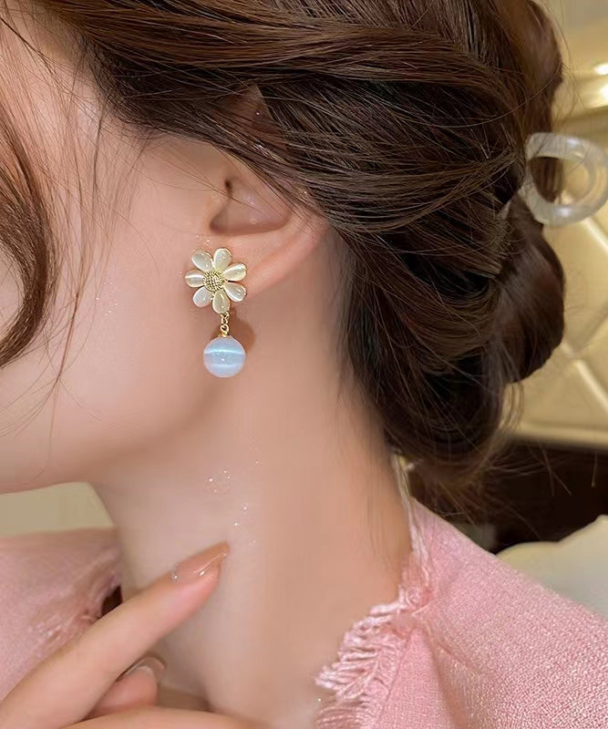Fine Champagne Color Copper Alloy Drop Earrings