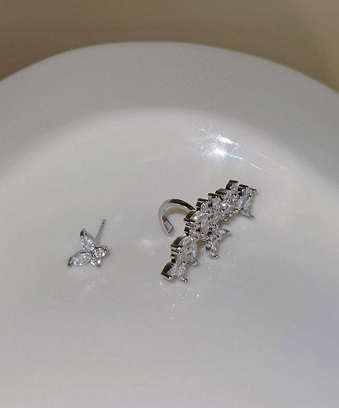 Fine Silk Alloy Zircon Stud Earrings