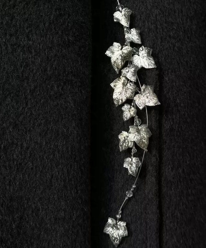 Fine Silk Sterling Silver Ivy Brooches