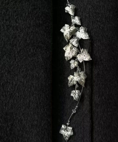 Fine Silk Sterling Silver Ivy Brooches