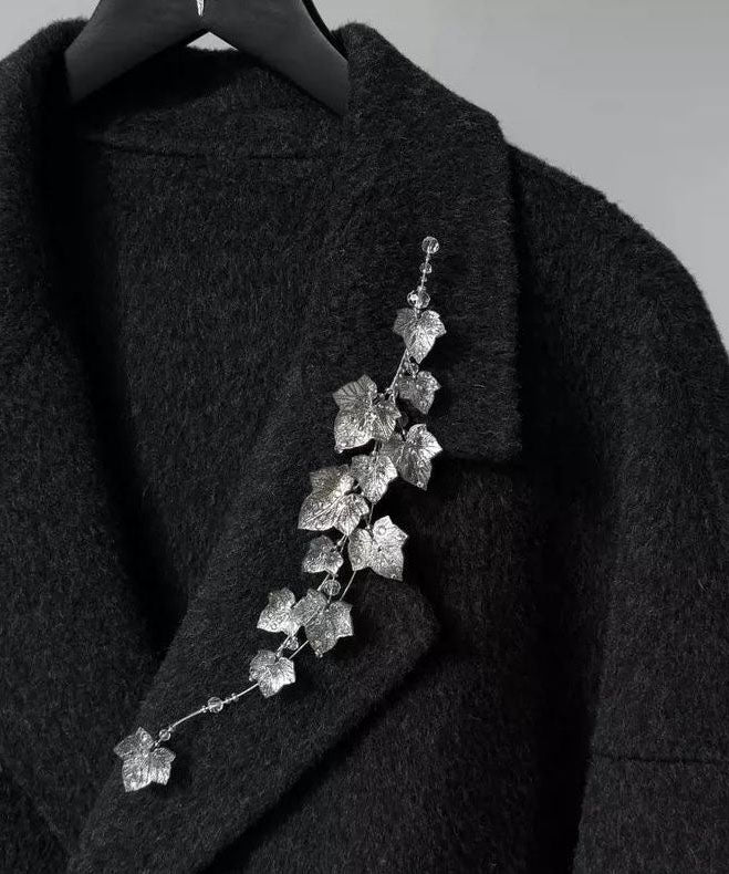 Fine Silk Sterling Silver Ivy Brooches
