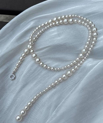 Fine White Copper Alloy Pearl Beading Necklace Ya004