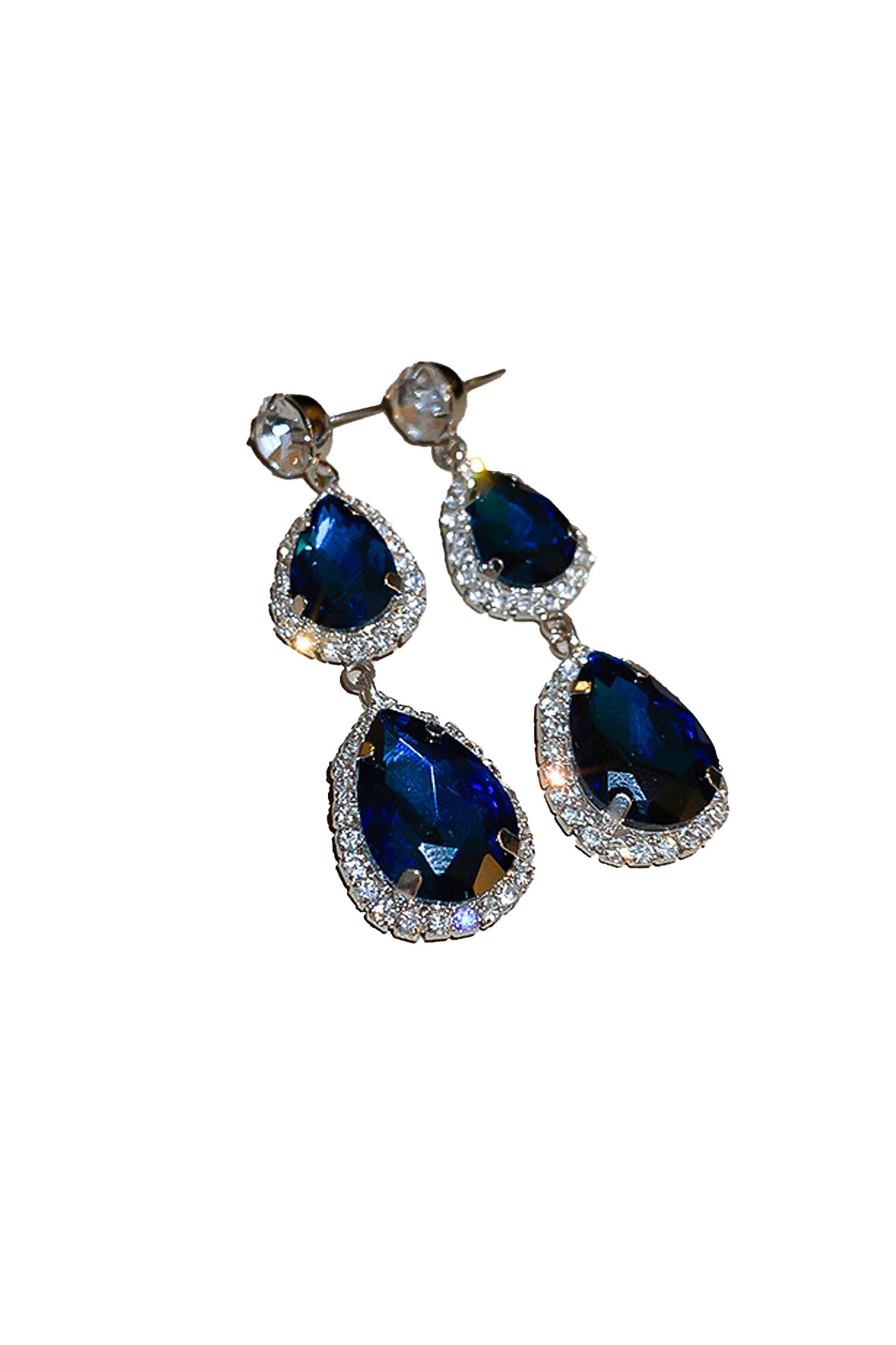 Hiram Blue Diamond Earrings