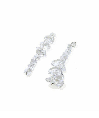Korean Style Long Tassel Crystal Stud Earrings