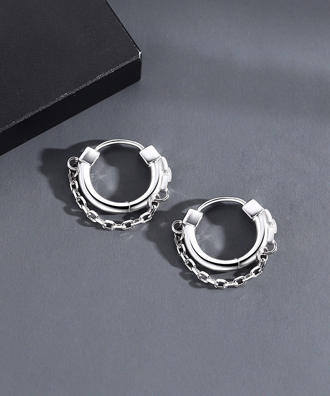 Silk Stainless Steel Hoop Earrings