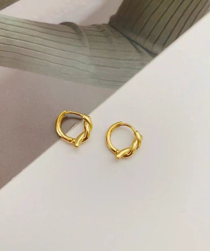 New Personalized Simple Knot Circle Earrings
