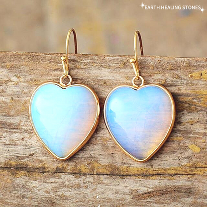 Peaceful Heart Opal Earrings