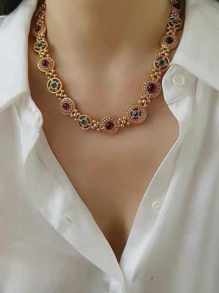 Astrid Byzantine-inspired Gemstone Necklace