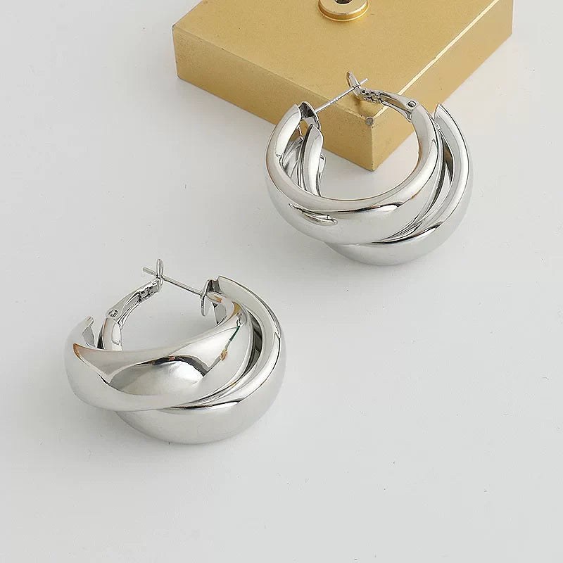 Irregular Twisted Hoop Earrings