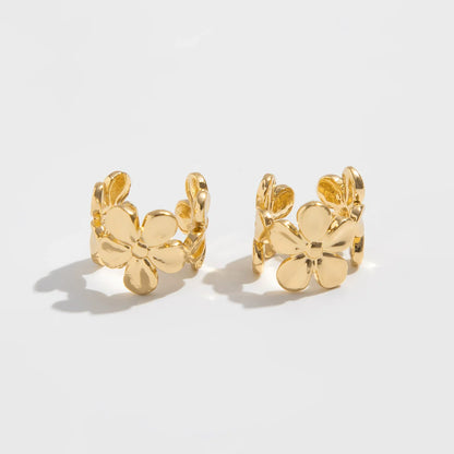 Danielle Metal Flower Ear Clips
