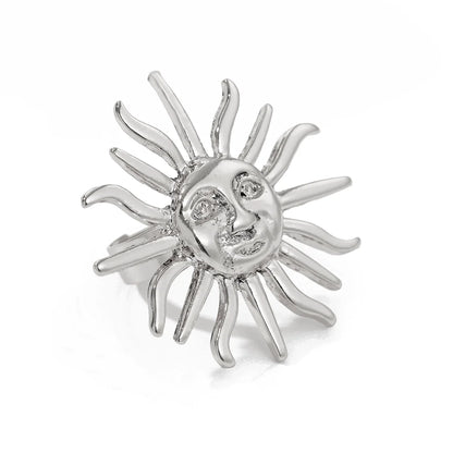 Carlyn Sun Face Open Ring