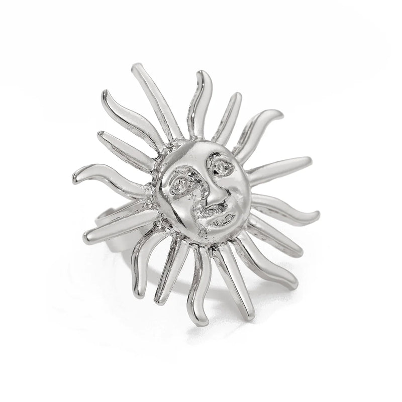 Carlyn Sun Face Open Ring
