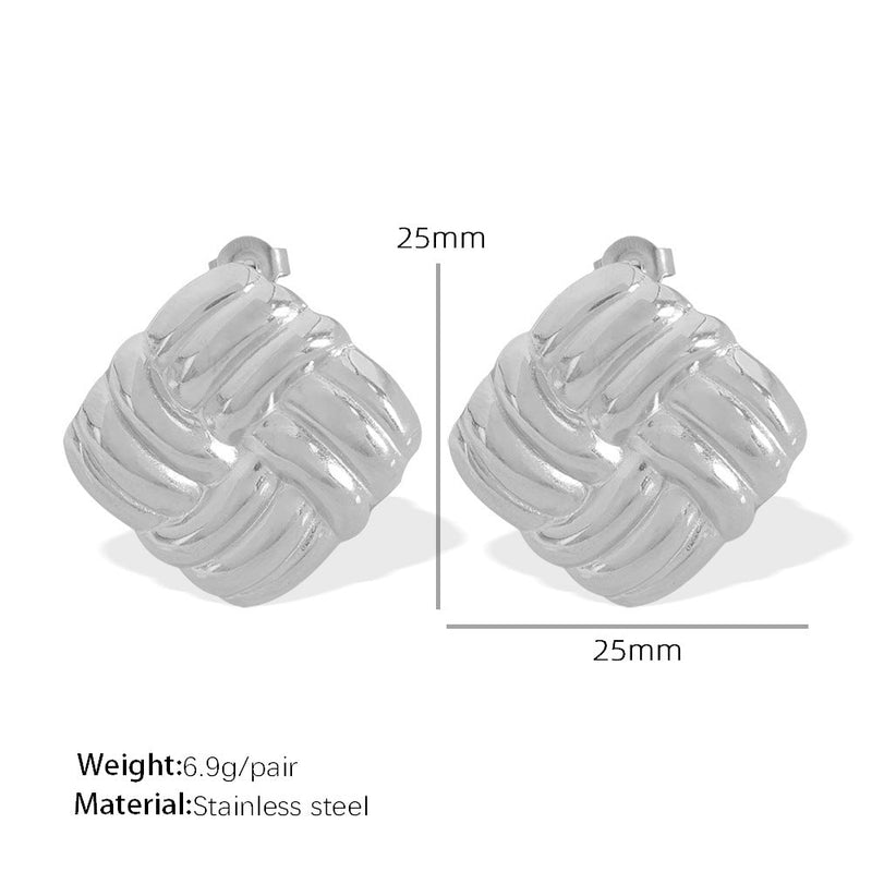 Chelsea Twist Square Earrings