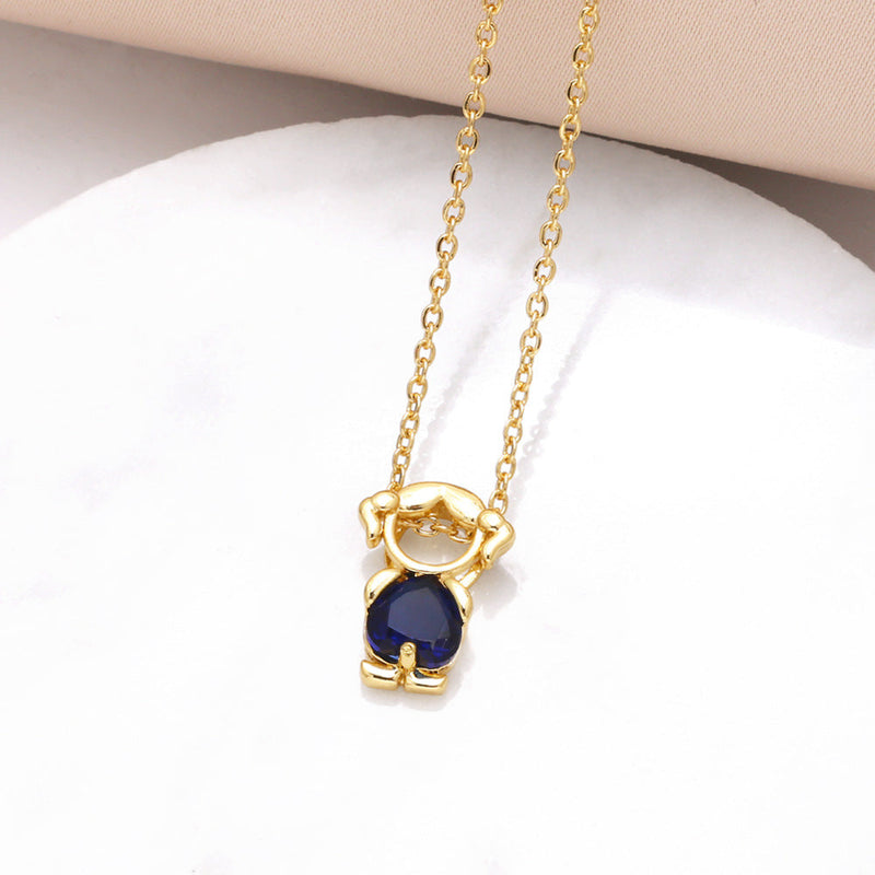Jackson Zircon Heart Necklace