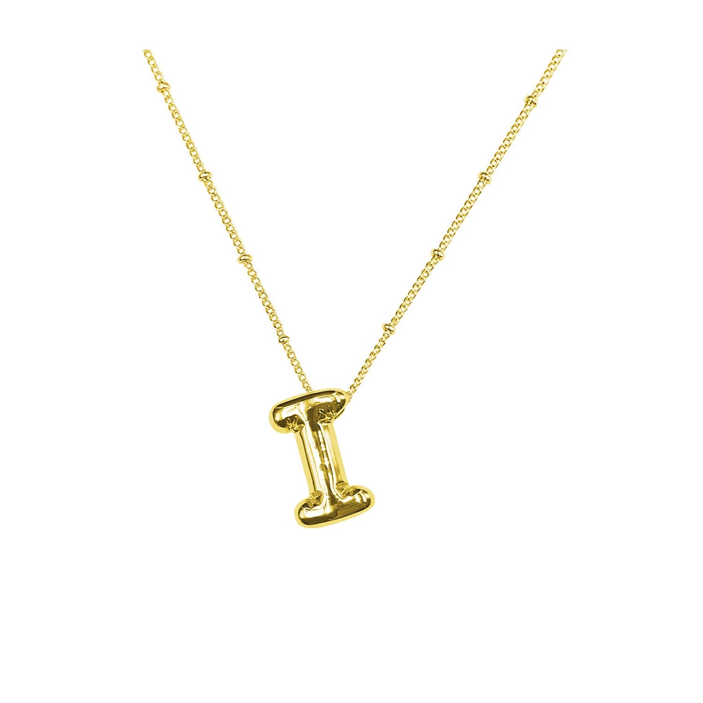 Aiyanah Glossy Bubble Letter Necklace
