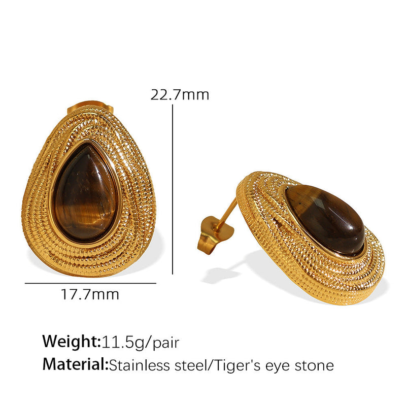 Rhema Gold Tone Stone Set
