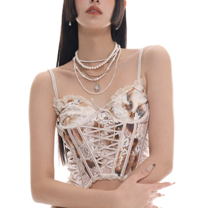 Yasmine Layered Retro Pendant Necklace