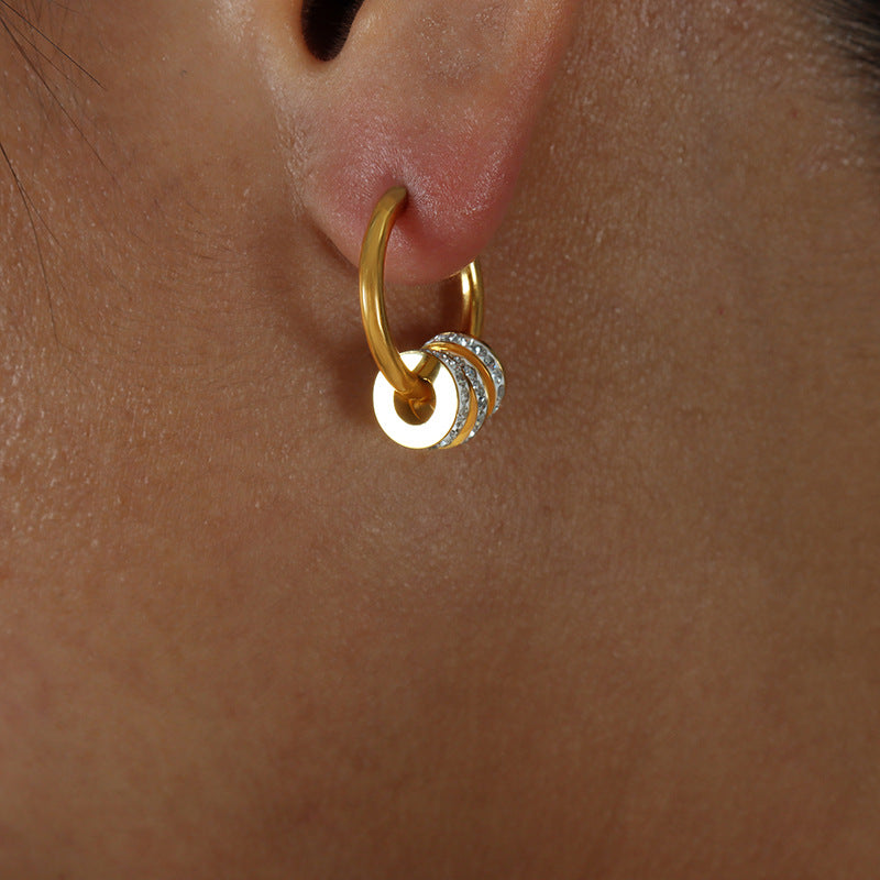 Lumen Pave Circle Hoop Earrings