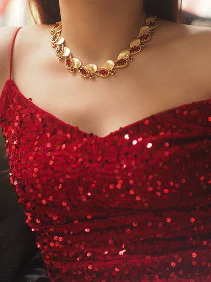 Jirah Ruby-red Necklace