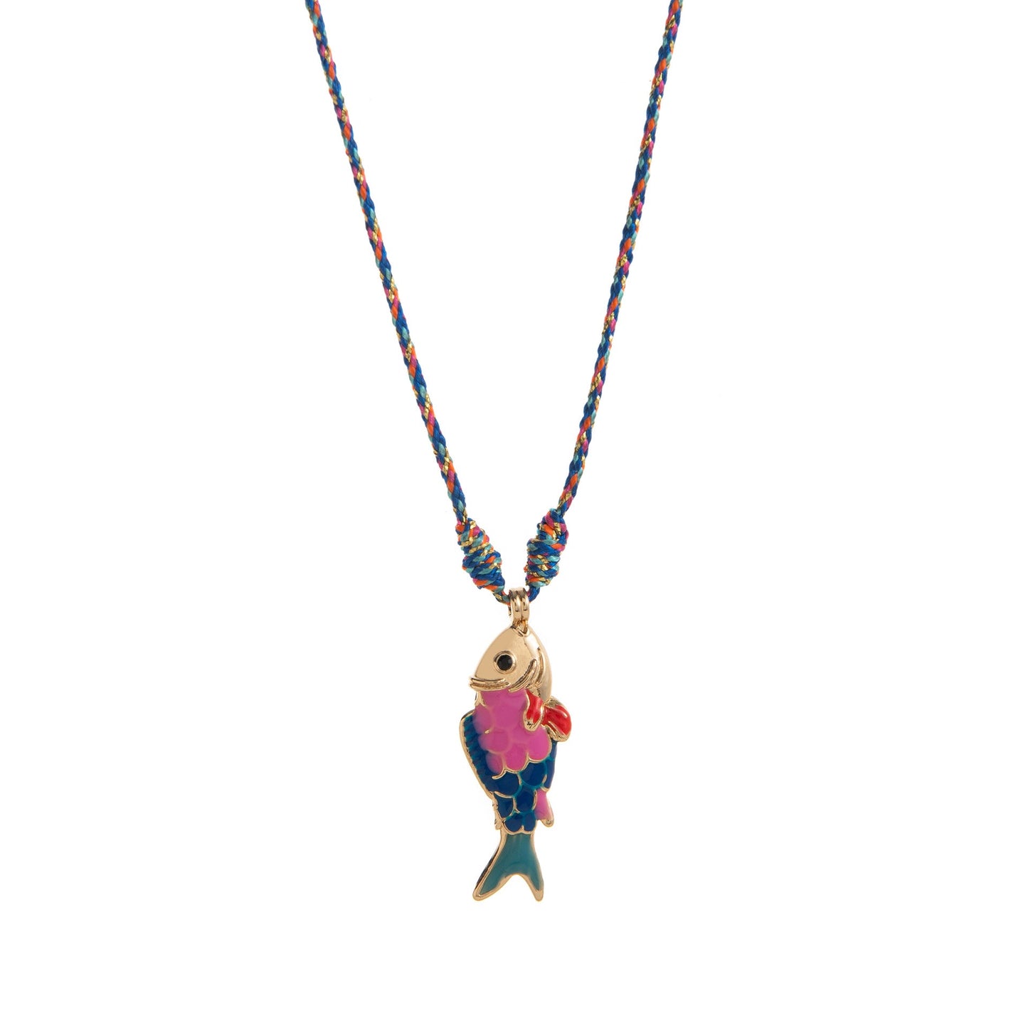Donna Colorful Fish Pendant Necklace