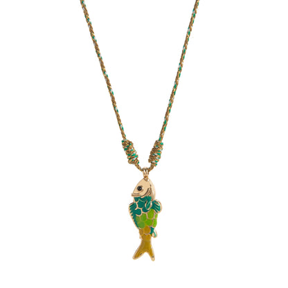 Donna Colorful Fish Pendant Necklace