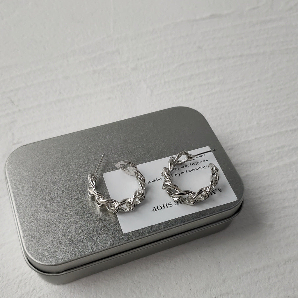 Esmee Crowned Chain Drop Earrings