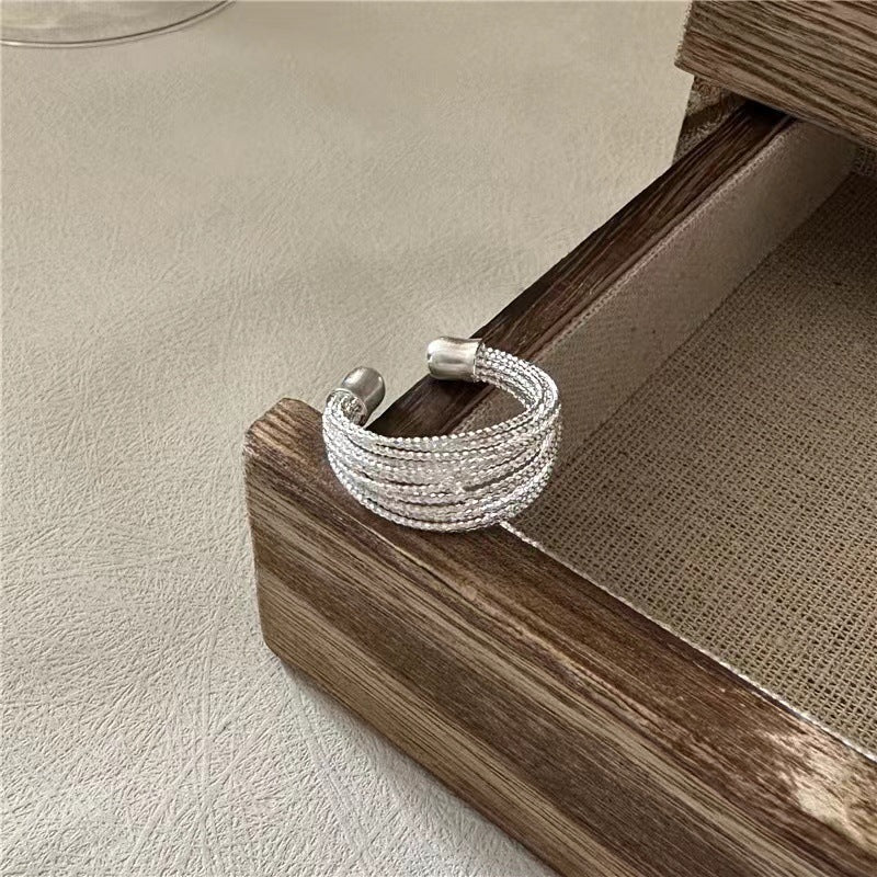 Raven Multi-line Hoop Earrings