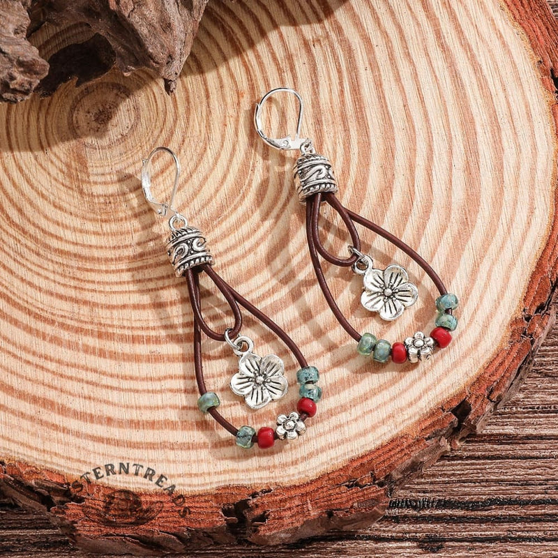 Flower Beaded Earrings