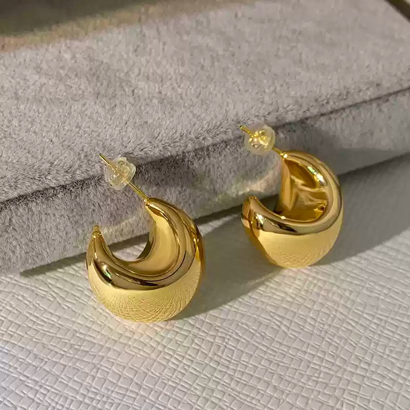 Nina Crescent Hoop Earrings