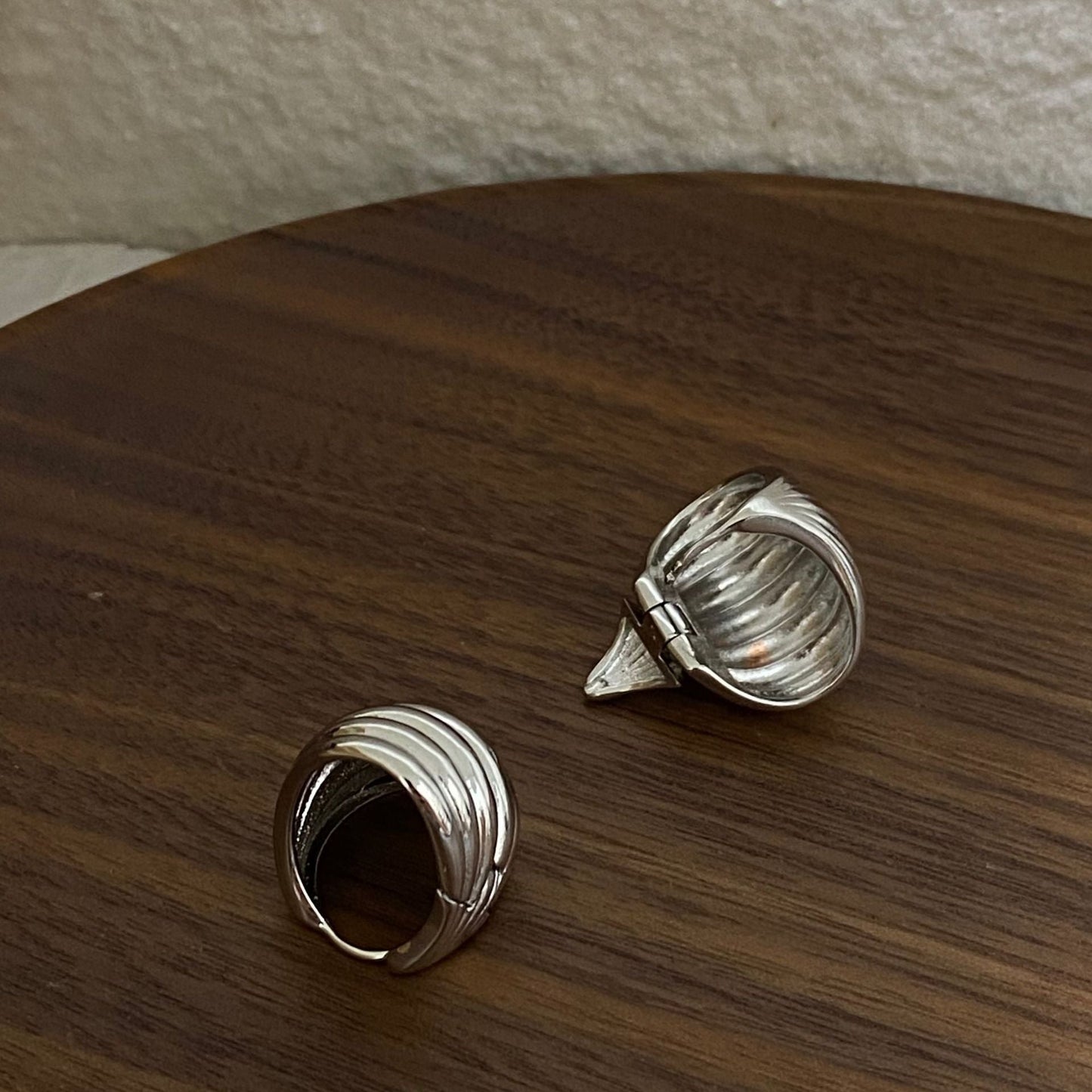 Audree Textured Shell Hoops