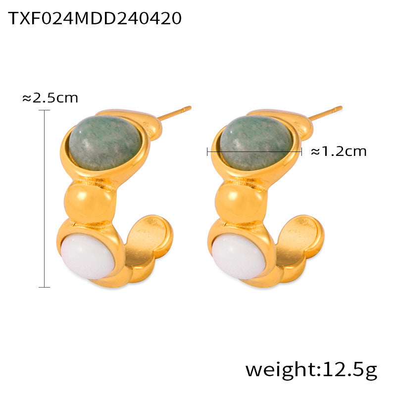 Zo Oval Stone Jewelry Set