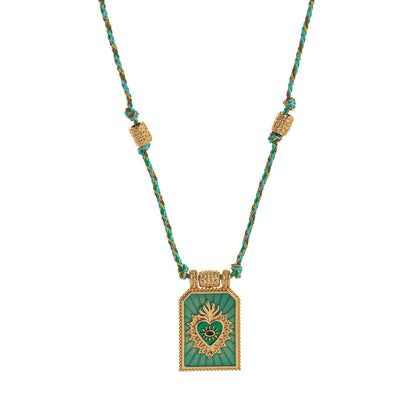 Color Cord Pendant Necklace