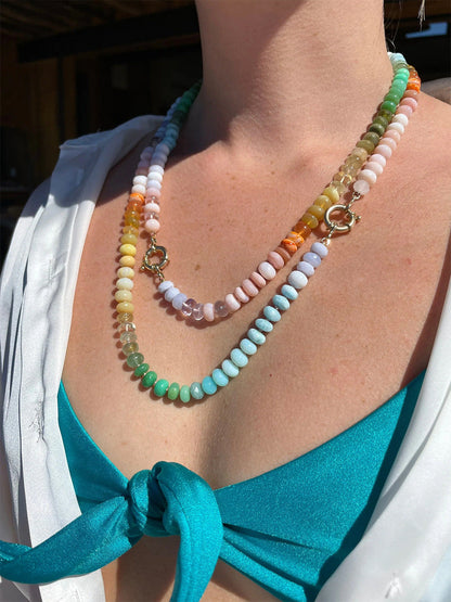 Zina Pastel Spectrum Beaded Necklace