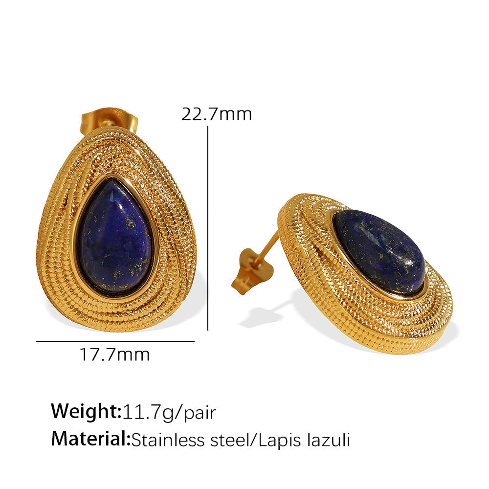 Rhema Gold Tone Stone Set