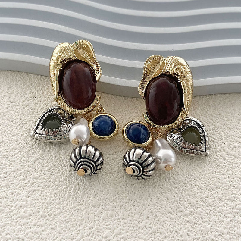 Elephant Charm Drop Earrings