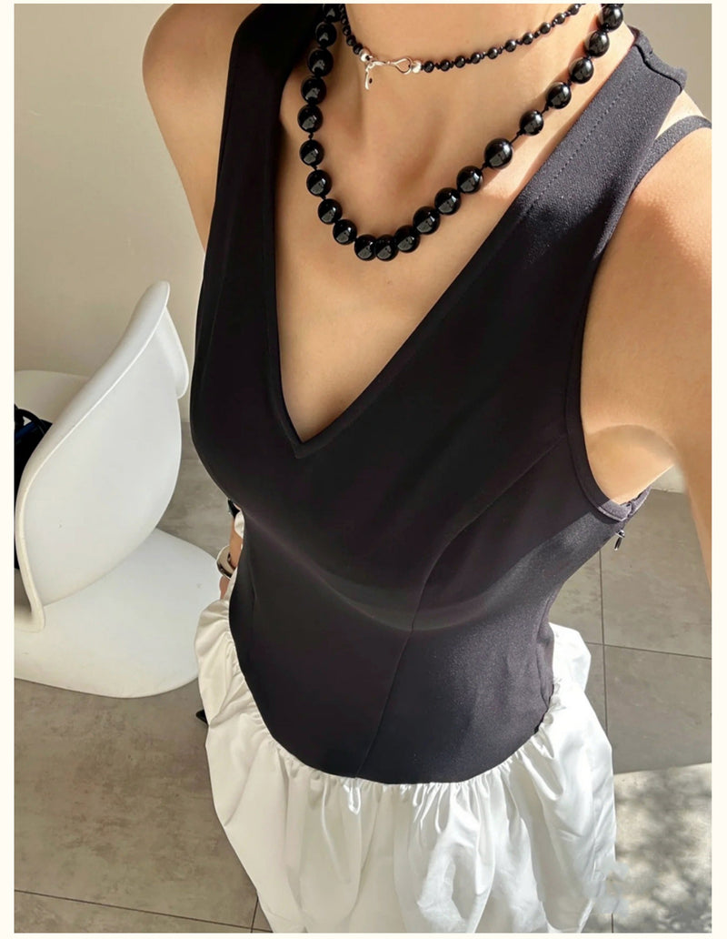 Luna Black Onyx Beaded Necklace