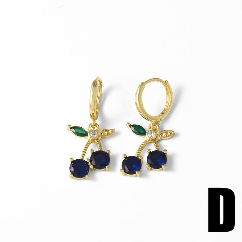 Chimamanda Gold-plated Cherry Earrings