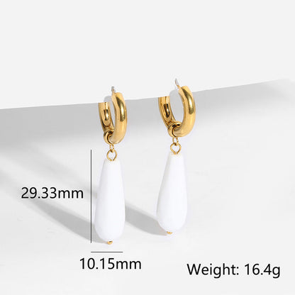 Shanvi Natural Stone Drop Earrings