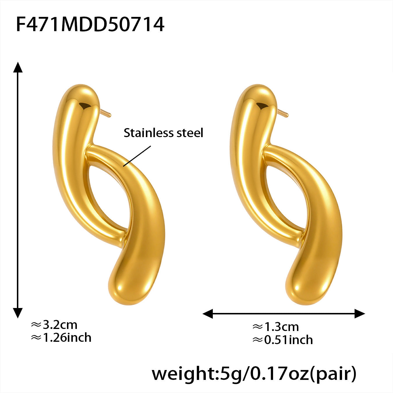 Emmelia Irregular Geometric Earrings