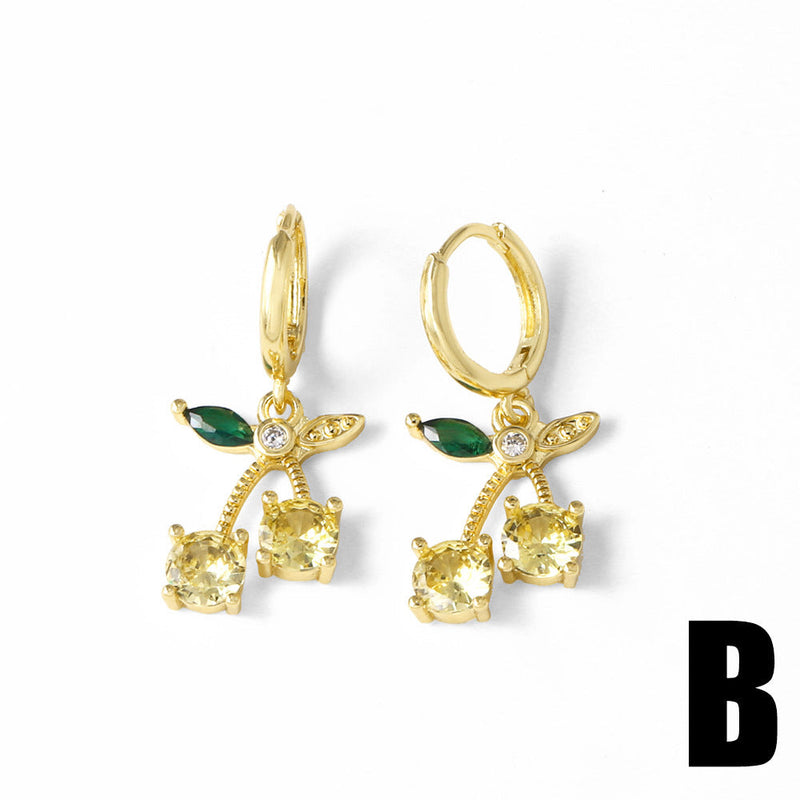 Chimamanda Gold-plated Cherry Earrings