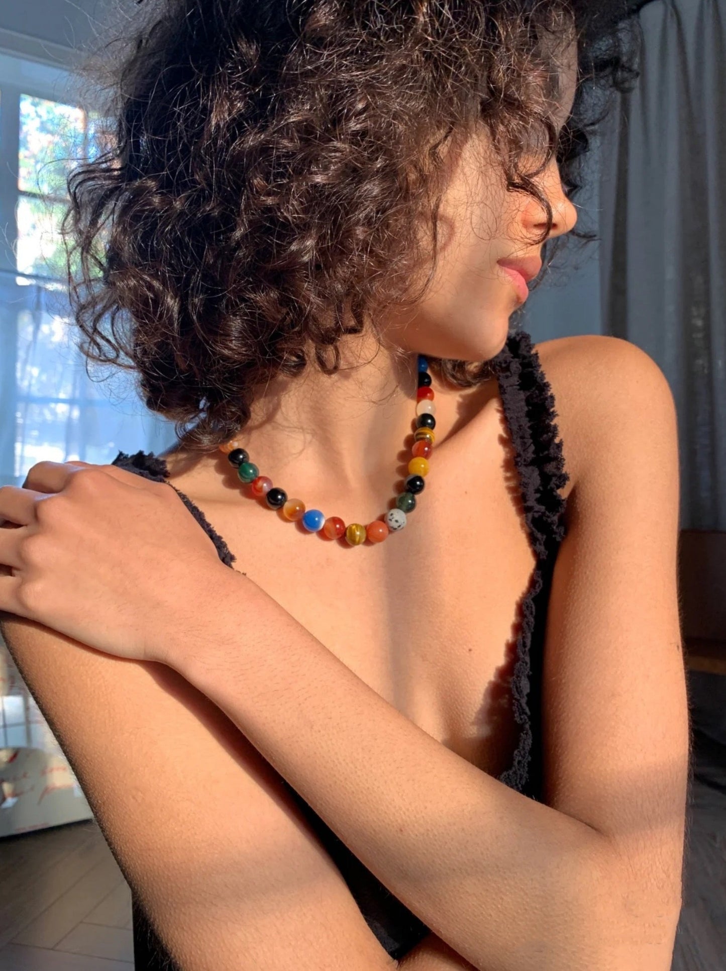Colorful Gemstone Bead Necklace