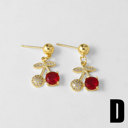 Liv Cherry Heart Drop Earrings