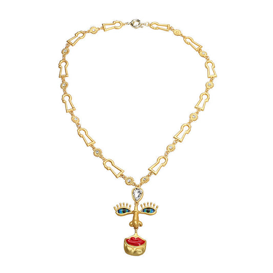 Eye-catching Abstract Face Pendant Necklace