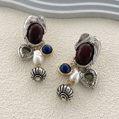 Elephant Charm Drop Earrings