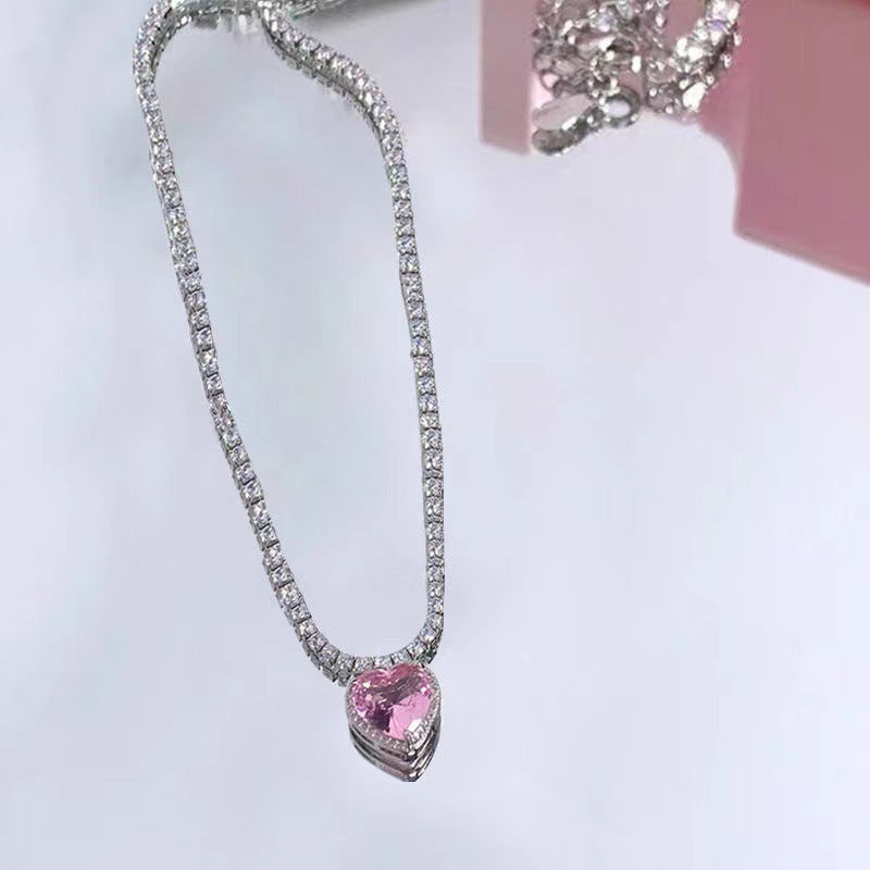 Gioia Pink Heart Necklace