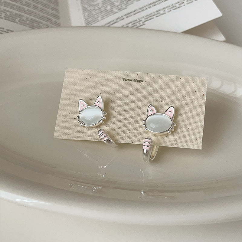 Mollie Iridescent Cat Studs