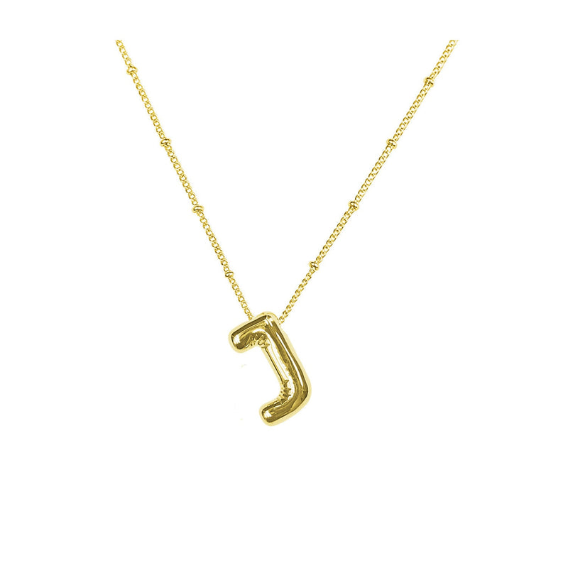 Aiyanah Glossy Bubble Letter Necklace