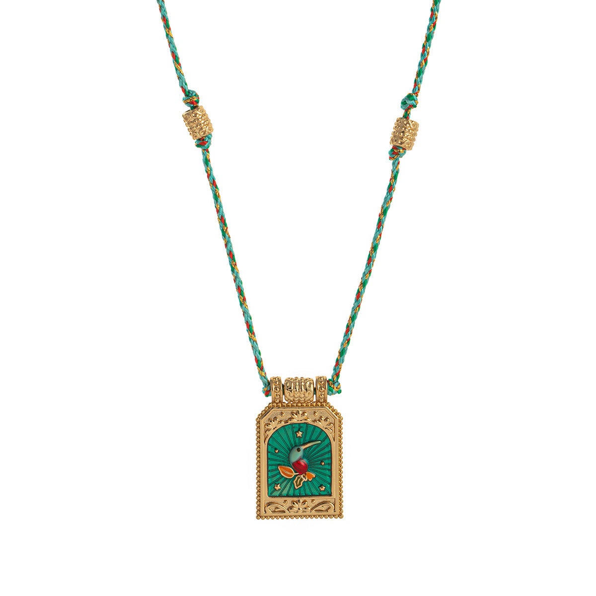 Color Cord Pendant Necklace