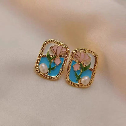 Brennan Baroque Pearl Stud Earrings