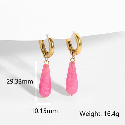 Shanvi Natural Stone Drop Earrings